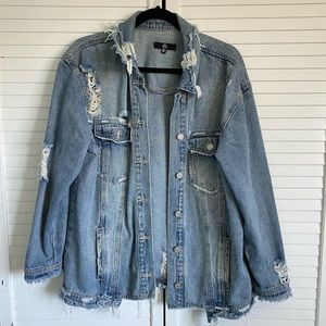 Misguided Super Distressed Denim Jacket